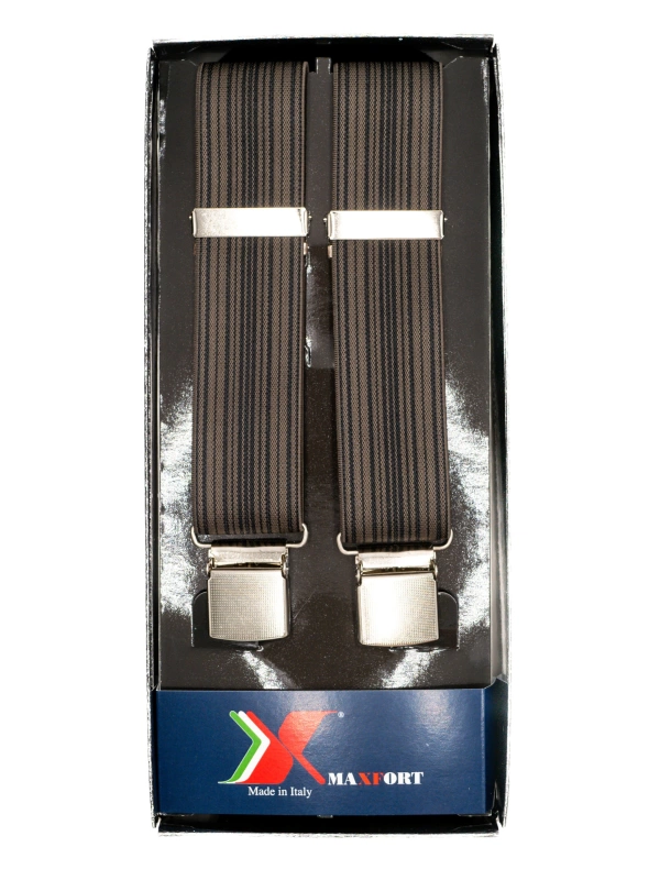 BRACES - SUSPENDERS Maxfort oversize Fede type X 130 cm width 3.5 cm Fantasia moro