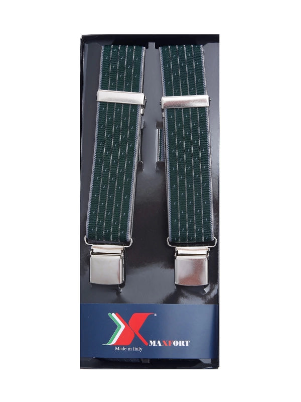 BRACES - SUSPENDERS Maxfort Strap 2013 type X 130 cm width 3.5 cm Green Blue