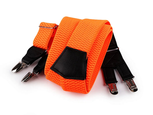 STRAPS FOR PANTS Neon Orange type Y length 120 cm width 4 cm