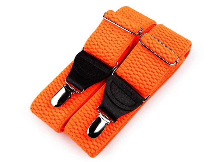 STRAPS FOR PANTS Neon Orange type Y length 120 cm width 4 cm