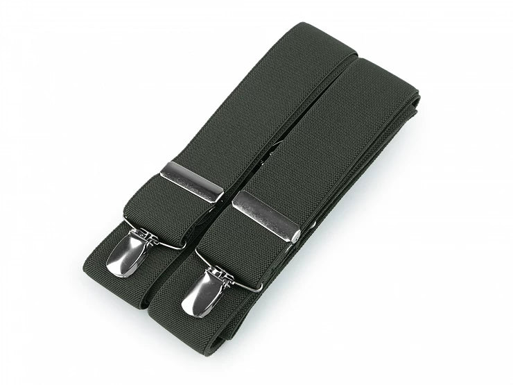 STRAPS FOR PANTS - black type X 125 cm width 3.5 cm