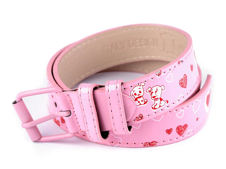 Children's belt for trousers made of artificial leather 75 cm 85 cm Multiple colors