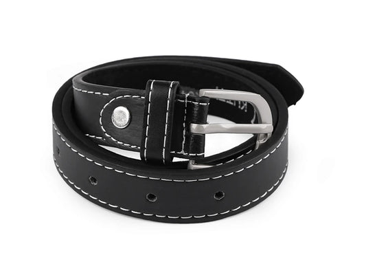 Children's belt for trousers made of artificial leather 75 cm 85 cm Black