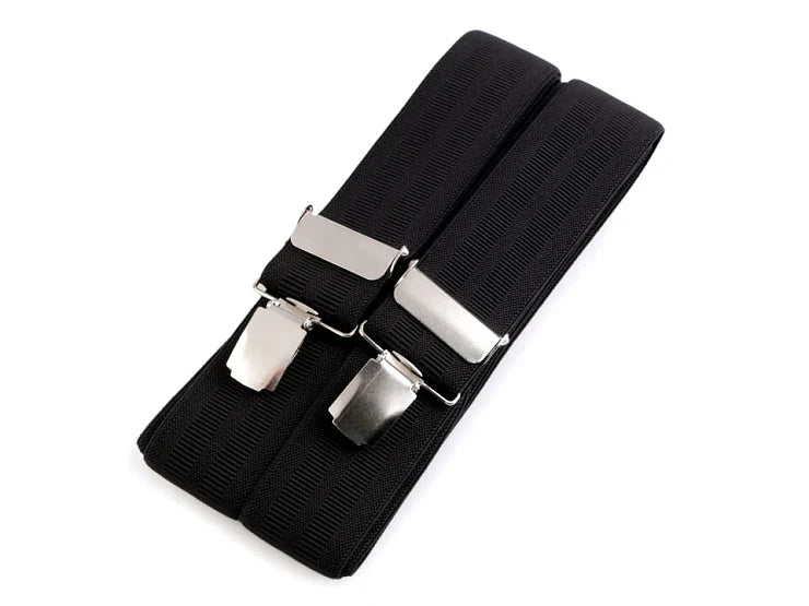 STRAPS FOR PANTS - black type X 125 cm width 3.5 cm