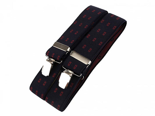 STRAPS FOR PANTS - claret type X 125 cm width 3.5 cm