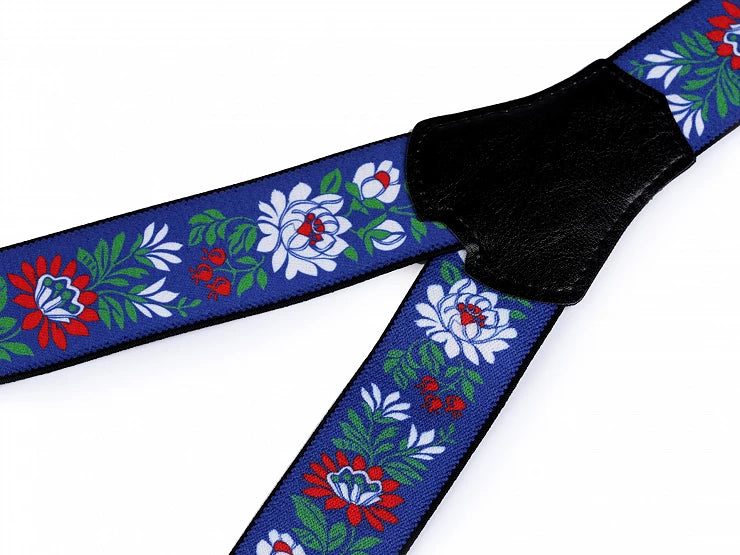 STRAPS FOR PANTS Folklora blue type Y length 120 cm width 4 cm