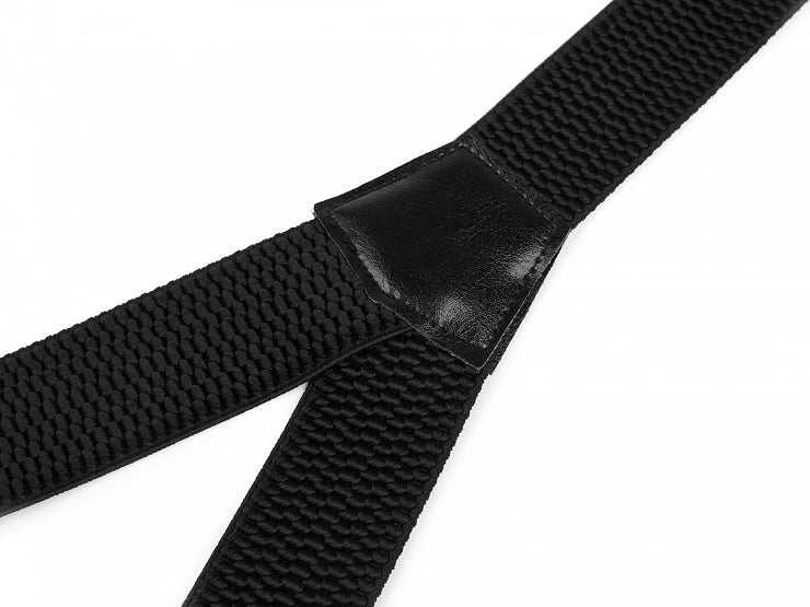 STRAPS FOR PANTS M11/2 black with gray stripe type Y length 120 cm width 4 cm