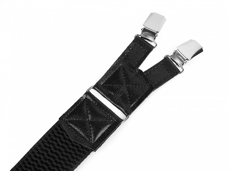 STRAPS FOR PANTS M11/2 black with gray stripe type Y length 120 cm width 4 cm